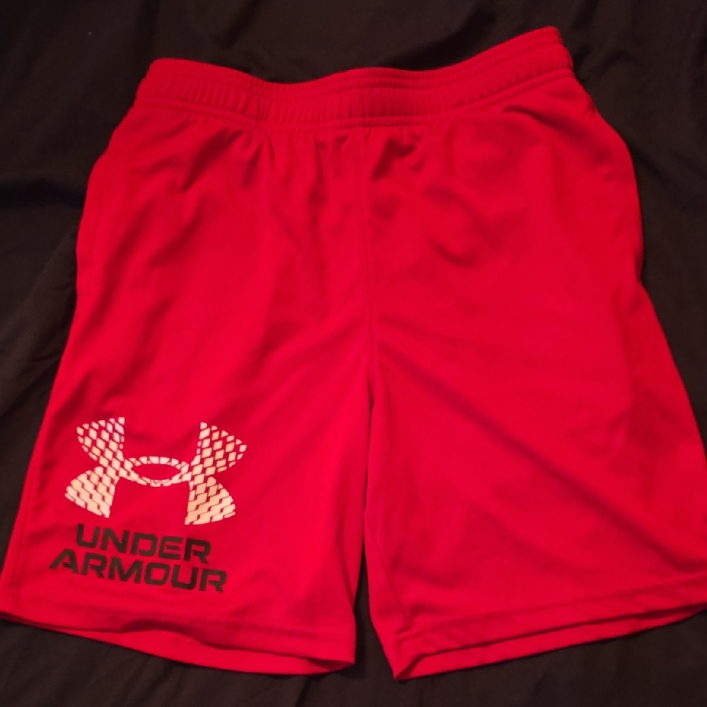 Under Armour Youth Large Vivid Red Sports Shorts